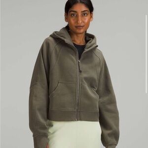 Lululemon Scuba Zip-Up Hoodie in Army Green